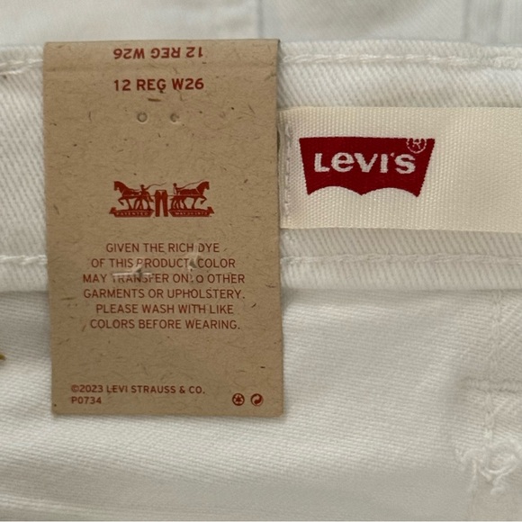 Levi's White Boys Jean Shorts Size 12 Waist 26 - Picture 11 of 13